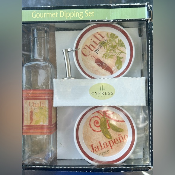 Cypress Gourmet 2007 Rare “Fiesta Flavor” Design - 3pc Gourmet Dipping Set - Picture 1 of 5